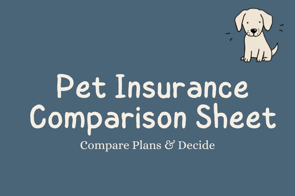Pet Insurance Comparison Sheet